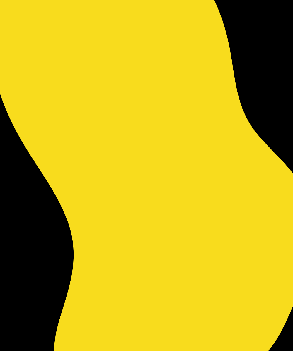 Close-up of a minimalistic design with black and yellow abstract shapes.