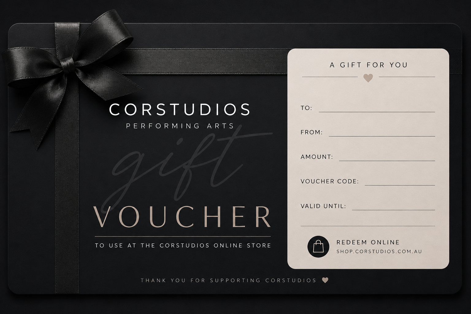 CORSTUDIOS Gift Vouchers