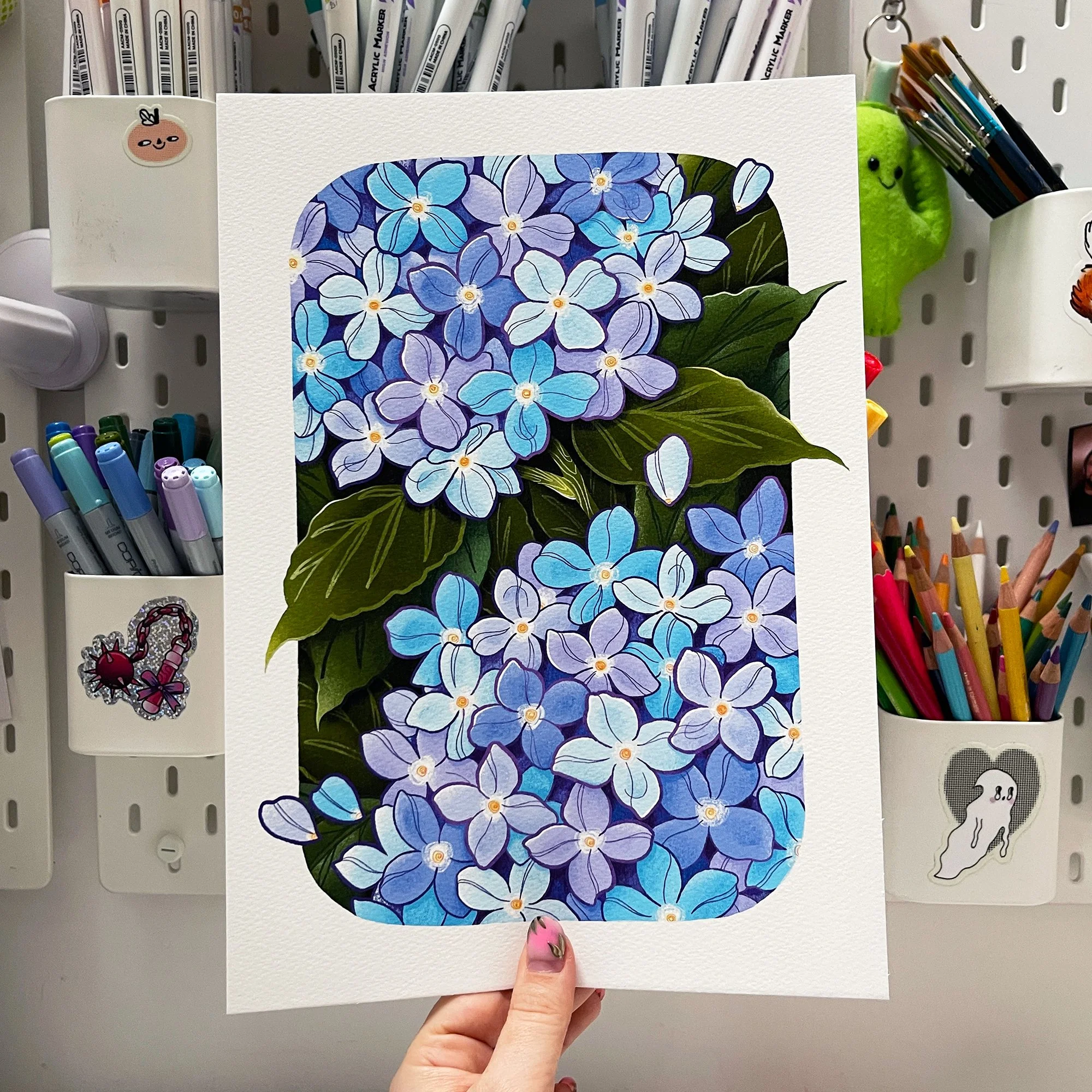 illu Hortensias bleus