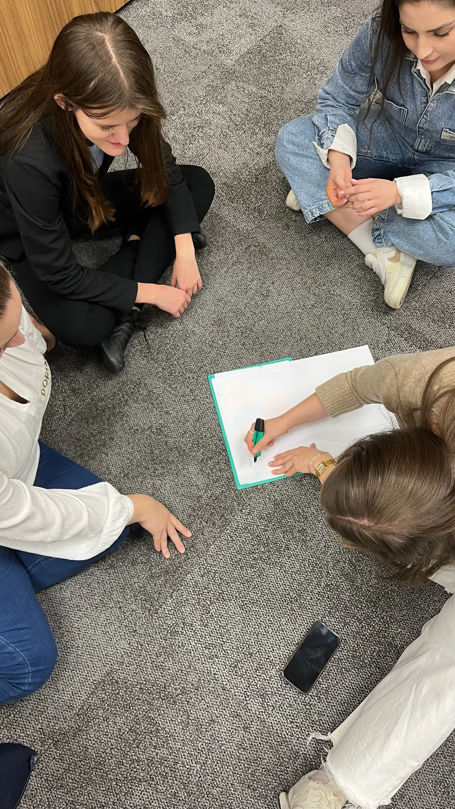 students working together