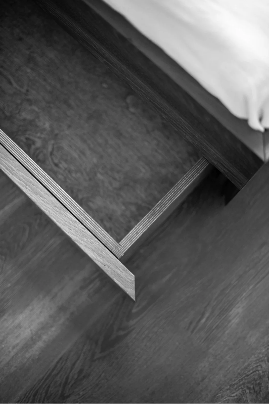 Bett Schreinerarbeit Bettkasten Detail