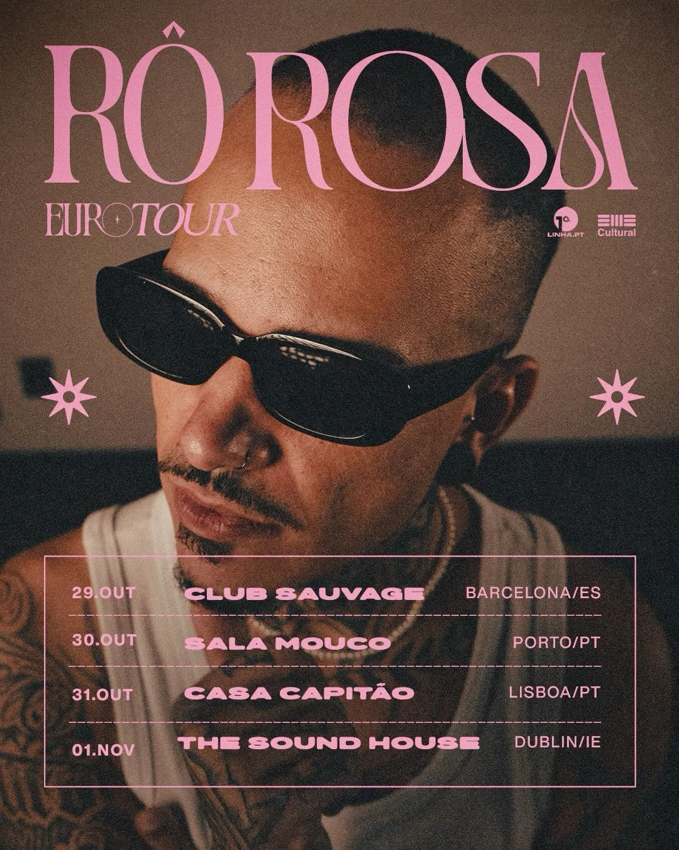 R&ocirc; Rosa na Europa 🌍🔥

a eurotour j&aacute; tem parada marcada!
@ro.rosa_ apresenta um novo formato de show, recheado de novos lan&ccedil;amentos! 

29/10 | @clubsauvage_bcn | Barcelona/ES
30/10 | @mouco_pt | Porto/PT
31/10 | @casa.capitao | L