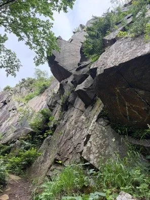 Jointing in quartz-dolerite, Gloom Hill Quarry, Dollar