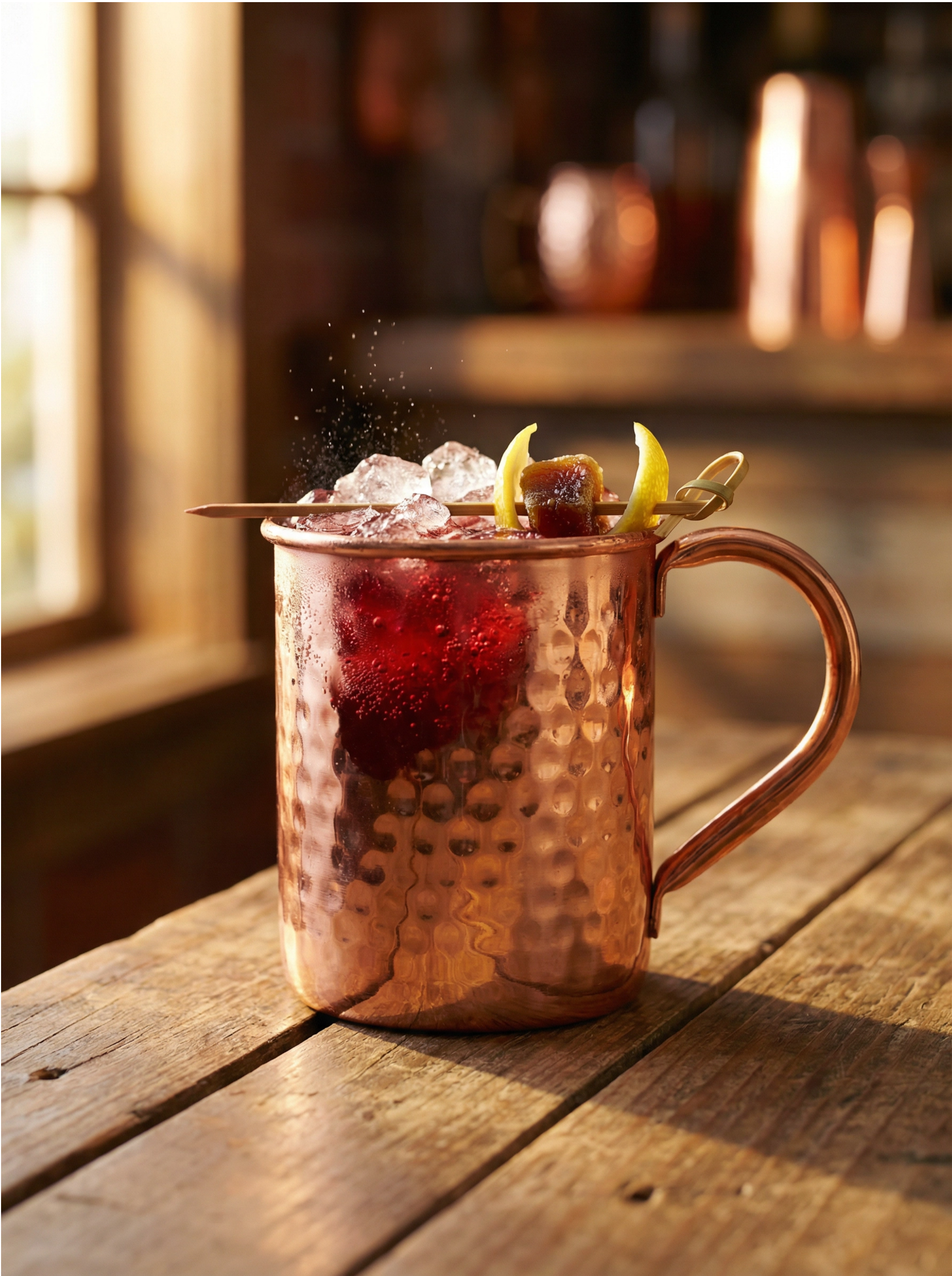 Spiced Cherry Mule Mocktail: A Bold Non-Alcoholic Ginger Drink