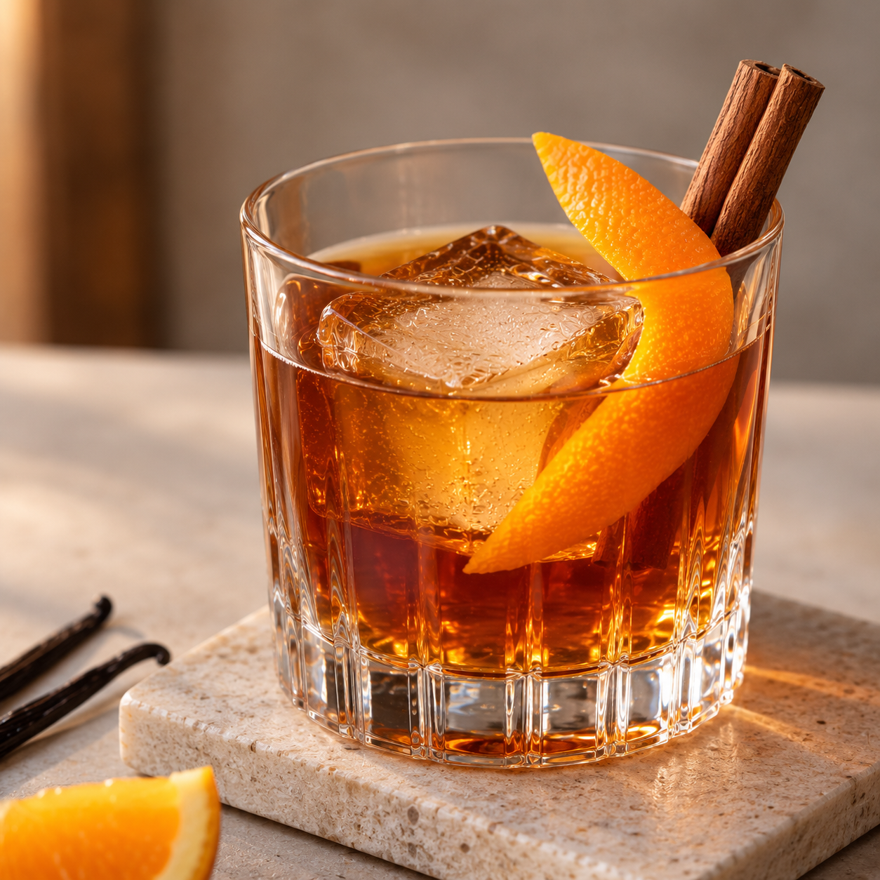 Maple Vanilla Old Fashioned Drink Card