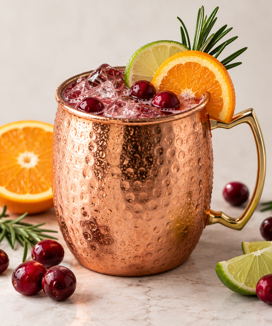 Cranberry Orange Mule Drink Card