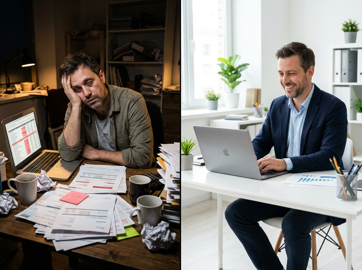 Struggle to success — before and after