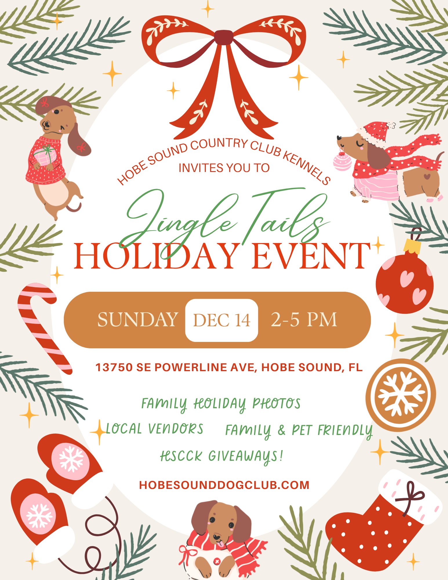 Hobe Sound Country Club Kennels- Jingle Tails Holiday Event