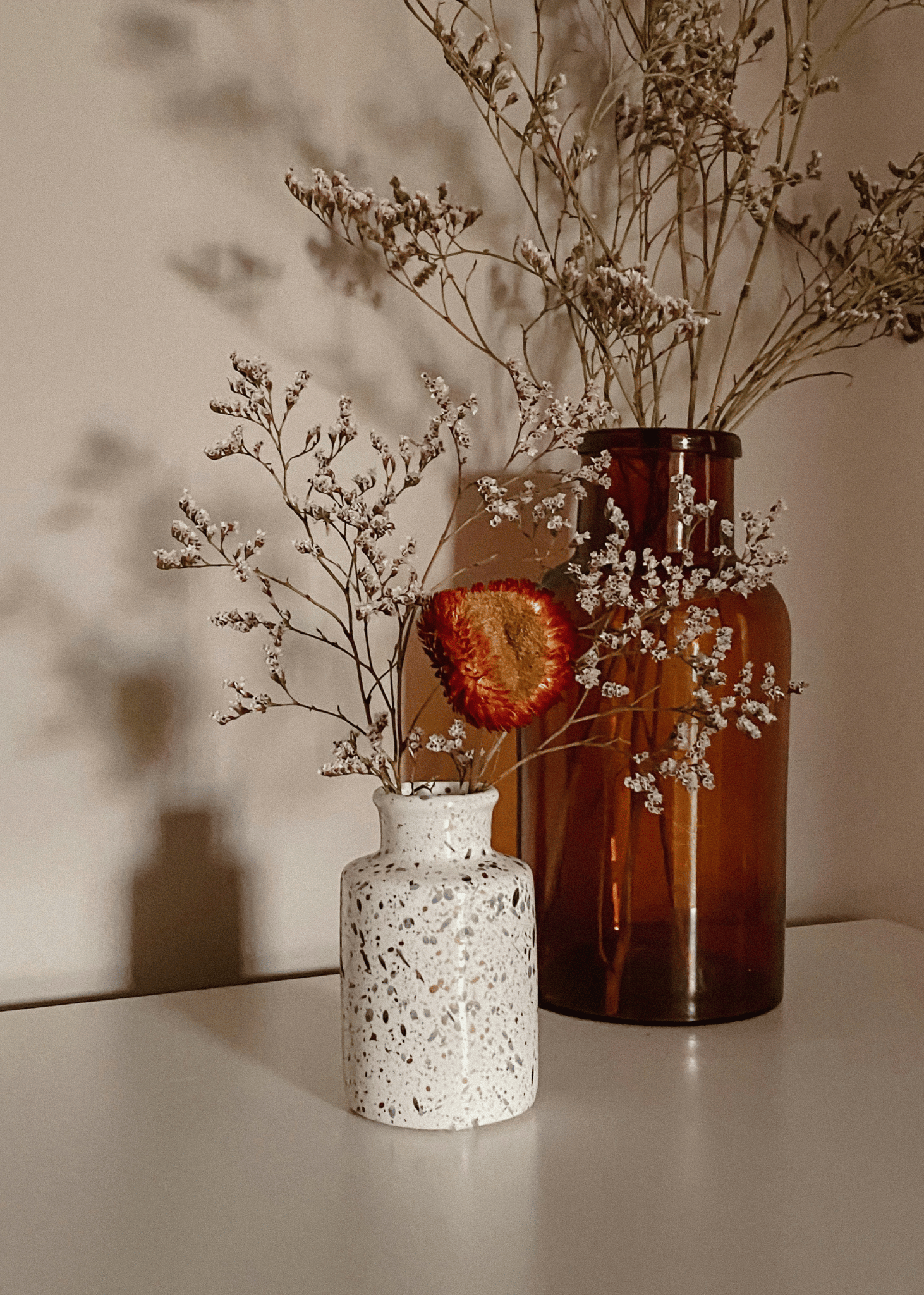 Dried flowers in religious trauma therapist's office