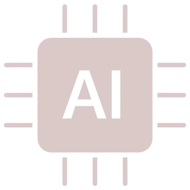 Icon of an AI microchip representing rapid technological shifts disrupting meaning and work, one of the modern challenges Universal Human Foundation addresses.