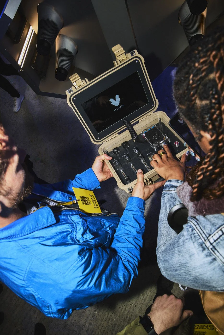 Vollebak Spaceshop launch in covent garden with the worlds first sonic jacket, with ezra collective's femi koleoso