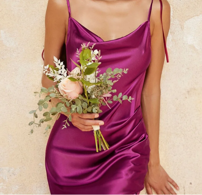 BD103 SLIM FIT SATIN MIDI DRESS Comes in 14 Colors