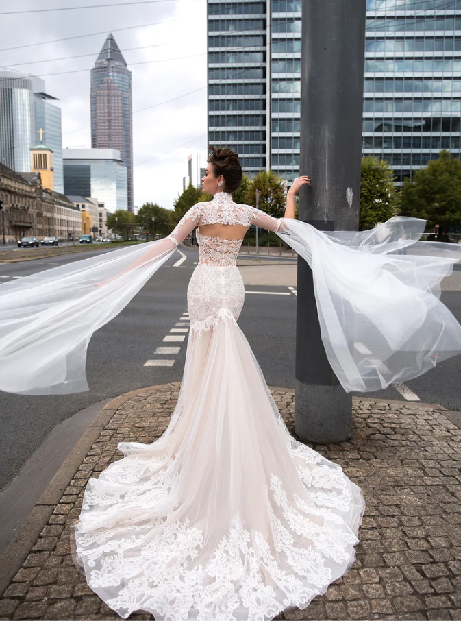 Detachable Sleeve Wedding Dress (ELLY C #Mellissa)