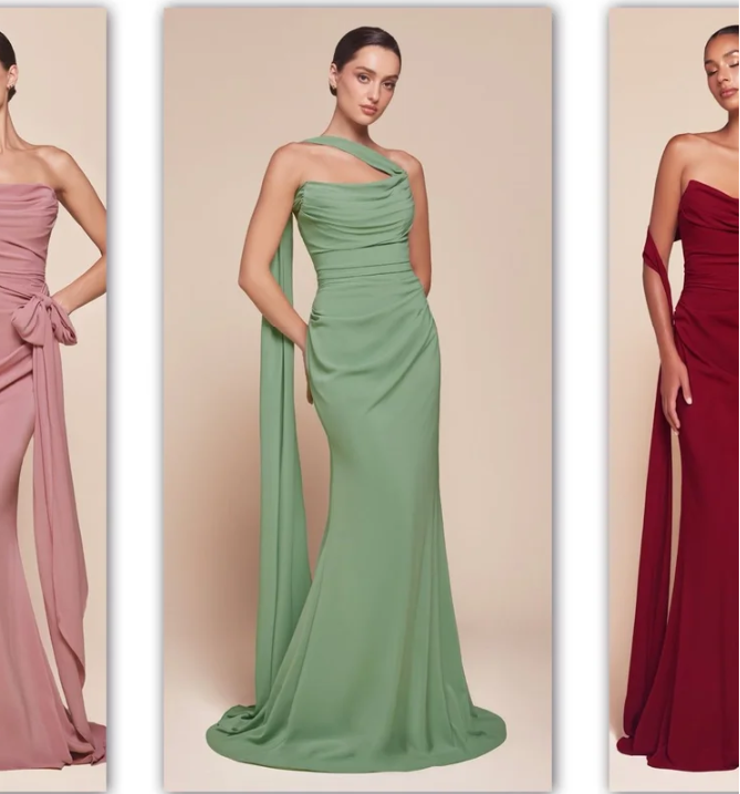 7433 VERSITILE TIE CHIFFON DRESS