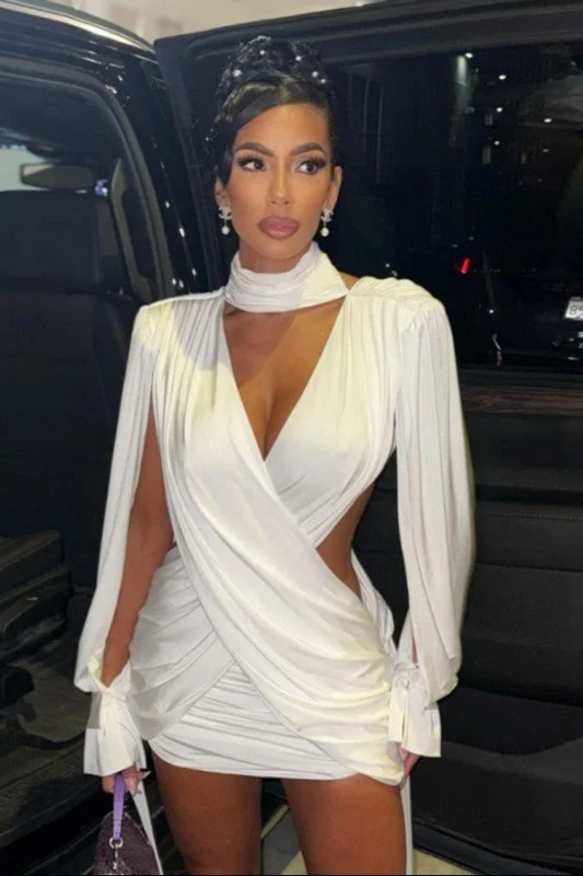 Cutout Deep V Bodycon Dress