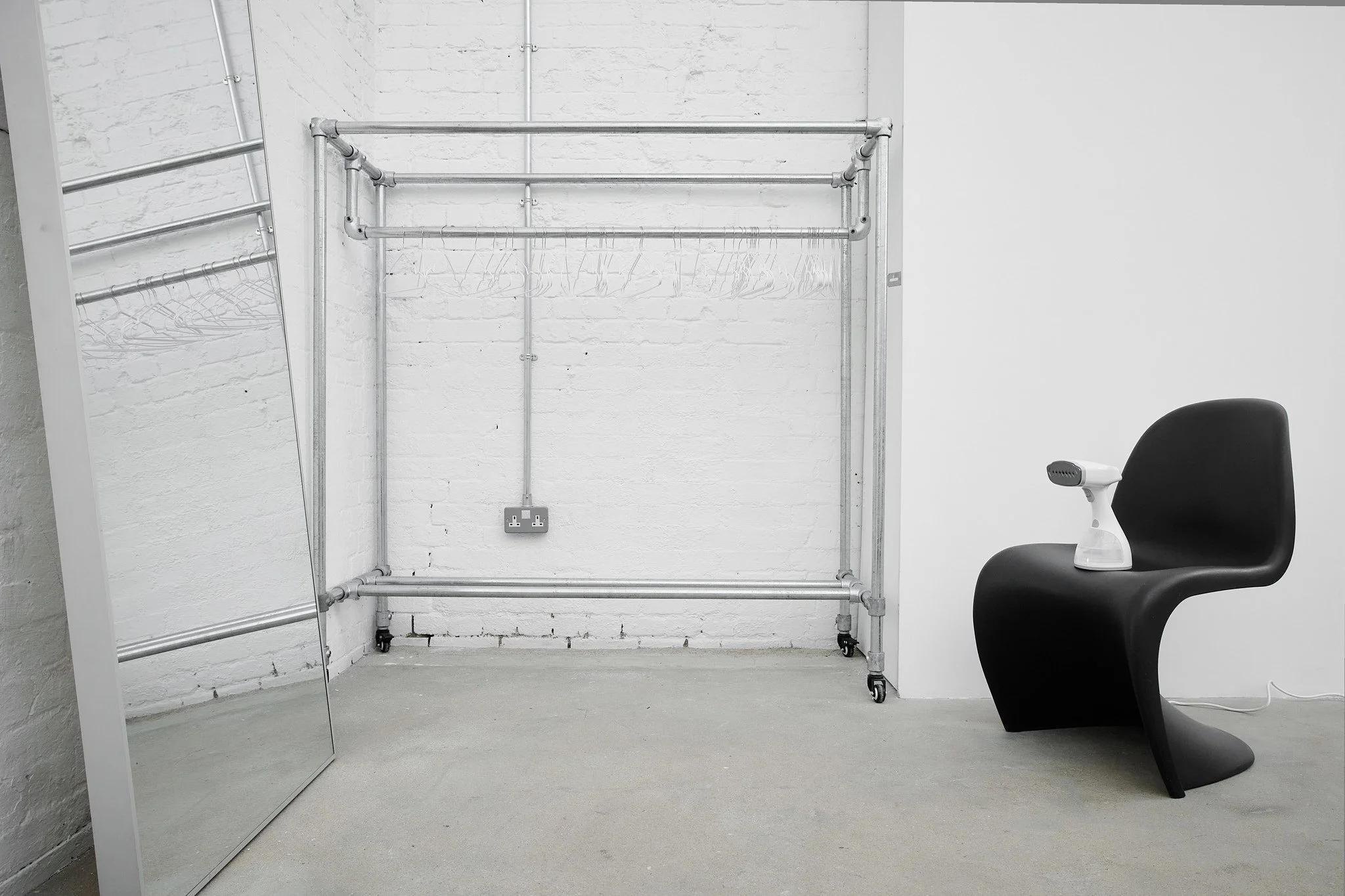 Industrial fashion shoot studio in Hackney, London, with exposed brick, high ceilings and warehouse character