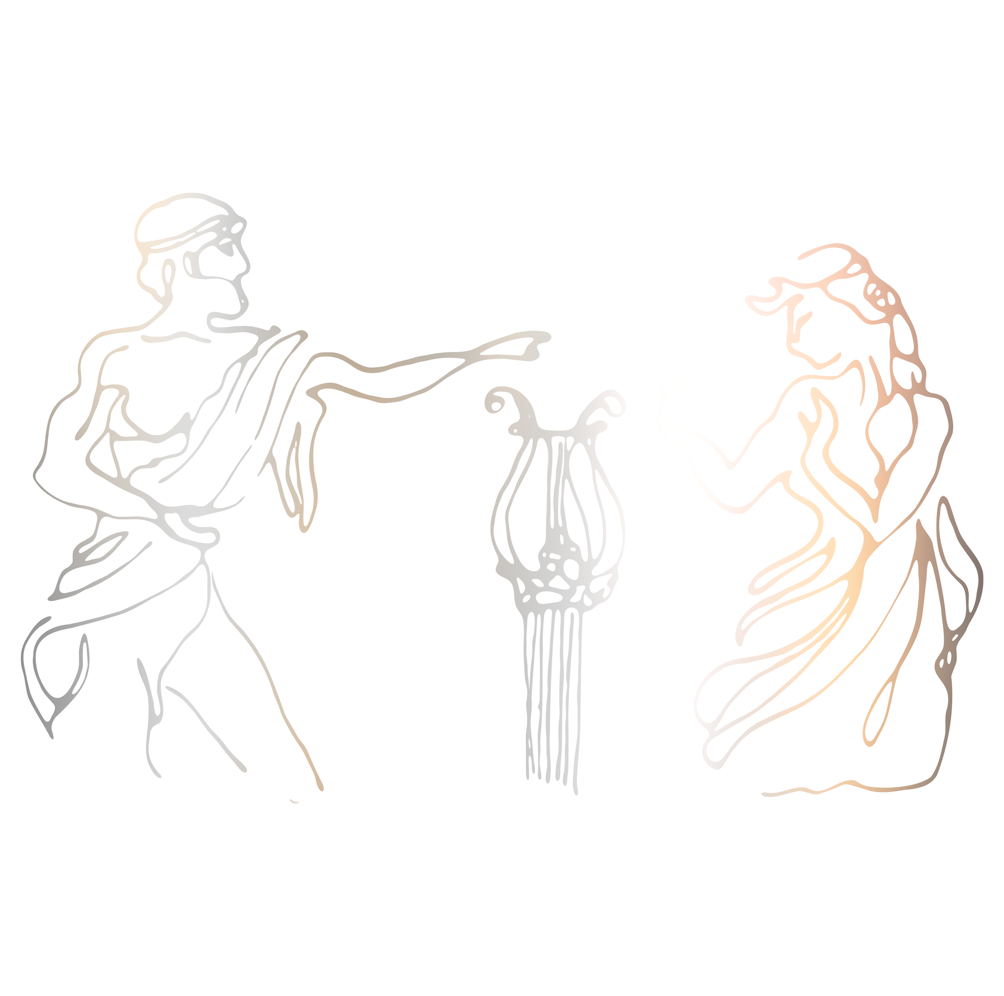 Swords Stables classical figures with lyre symbol