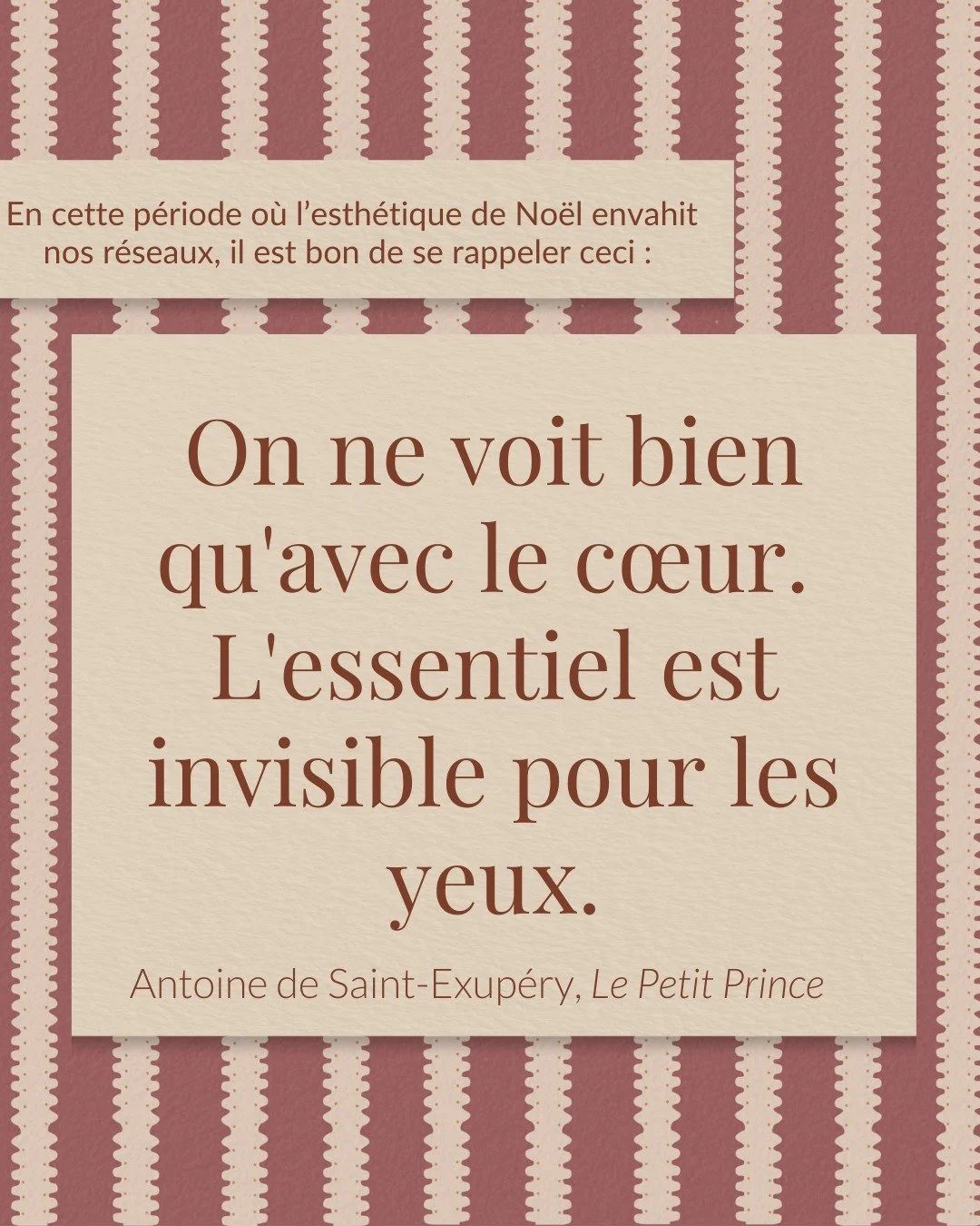 En cette p&eacute;riode o&ugrave; l&rsquo;esth&eacute;tique de No&euml;l envahit nos &eacute;crans, j&rsquo;avais envie de rappeler ceci. 🎄

Oui, j&rsquo;aime les int&eacute;rieurs beaux. Mais aucune d&eacute;coration ne pourra jamais remplacer les 