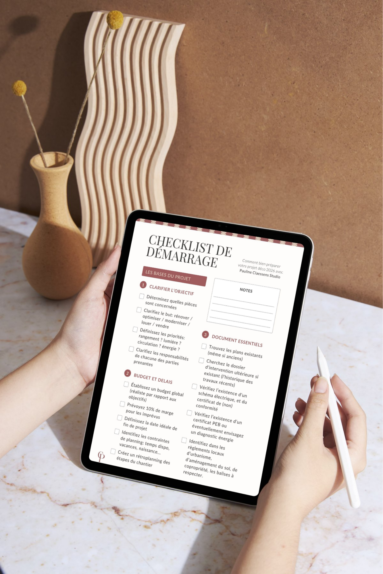 Aperçu de la checklist gratuite pour préparer un projet de rénovation intérieure