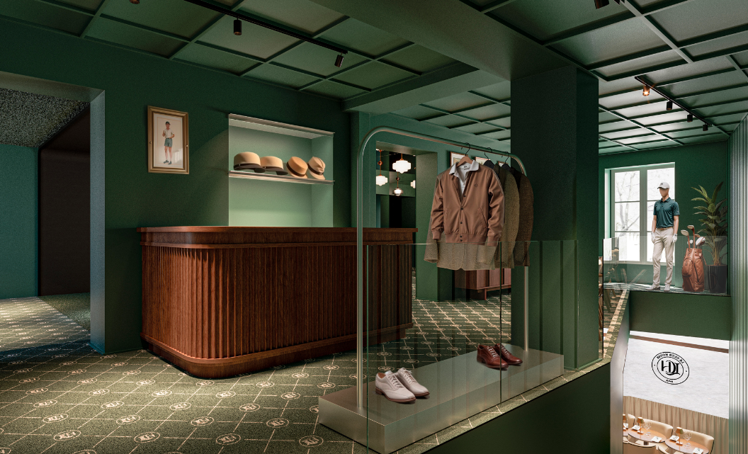 Espace accueil simulateur de golf & point retail