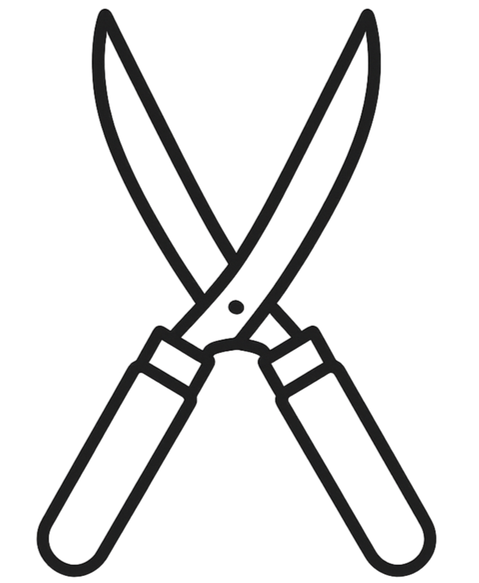 Symbol für Heckenschnitt und Formschnitt in der Gartenpflege