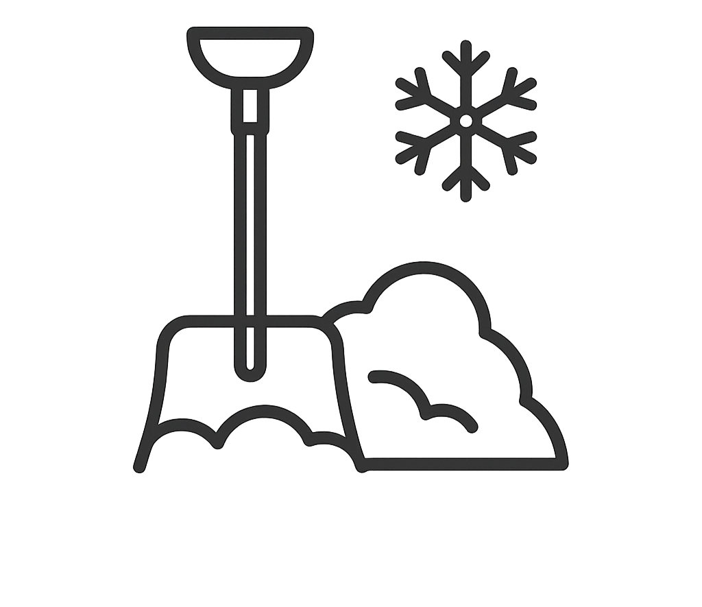 Symbol für professionellen Winterdienst mit Schneeräumung und Eisbeseitigung