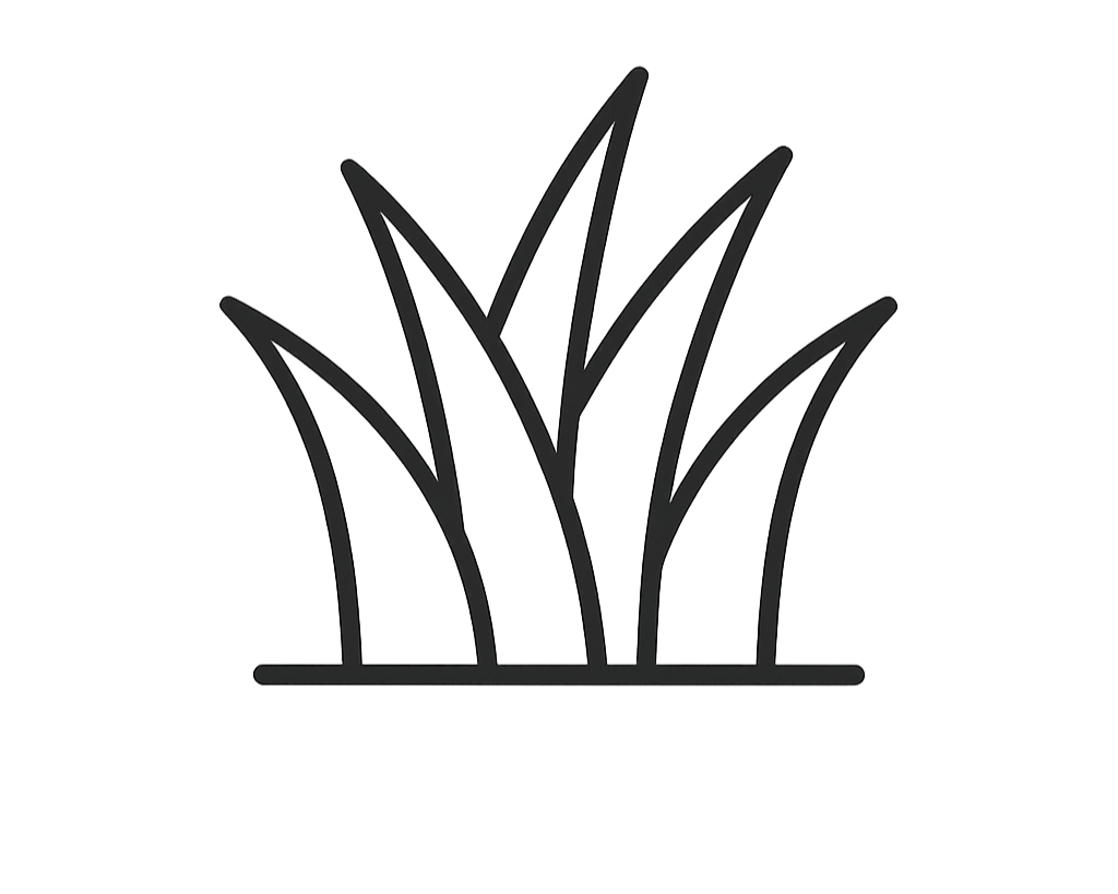 Symbol für professionelle Rasenpflege im Garten- und Landschaftsbau