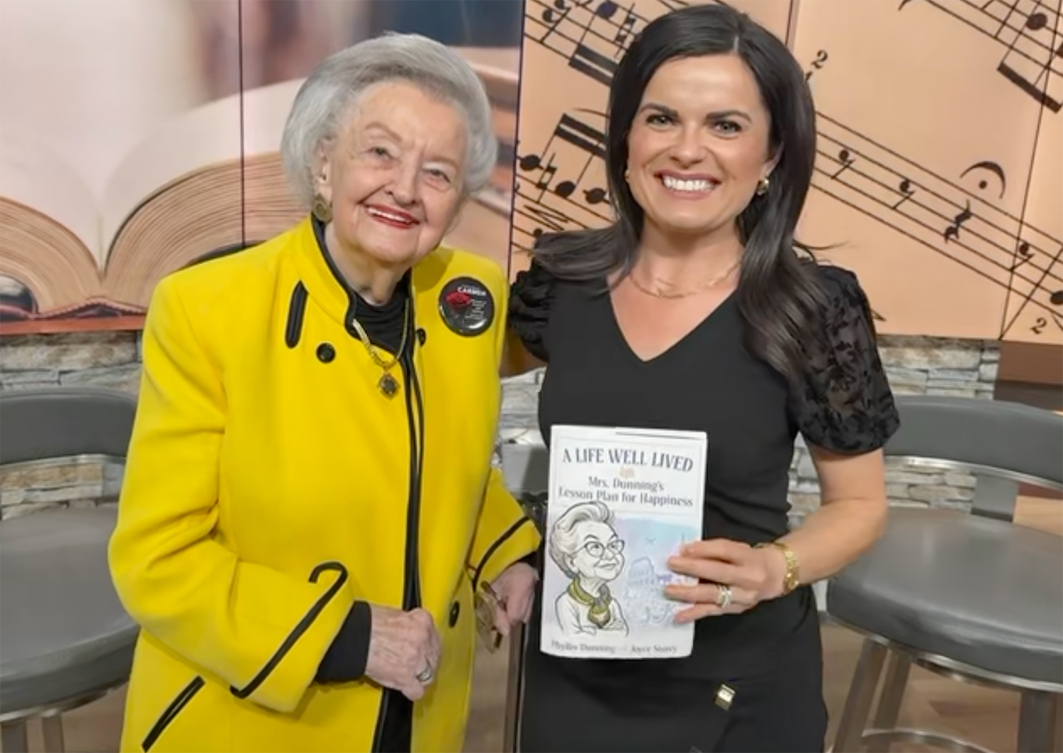 Phyllis Dunning and Audrey Biesk at WXII-12