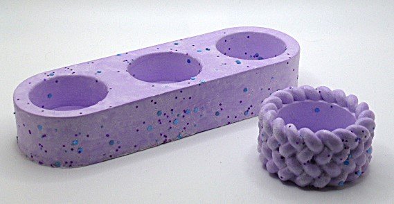 Artisanal Speckled Tealight Candle Vessel Set