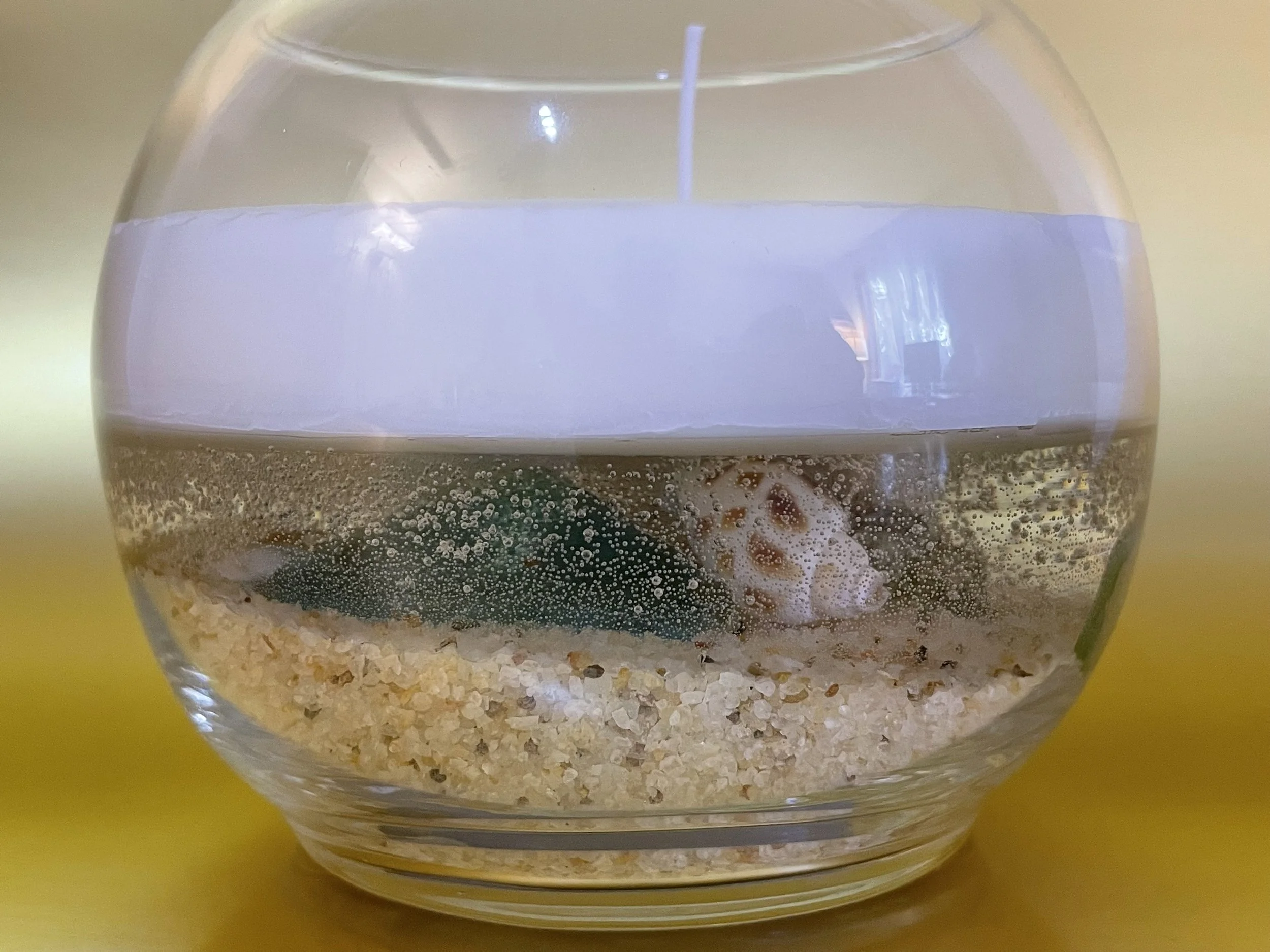 Beach Vibe Glass Globe Candle