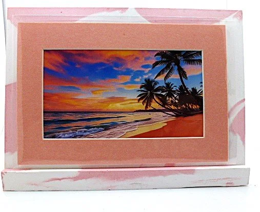 Handcrafted Eco-Resin Photo Frame with Stand