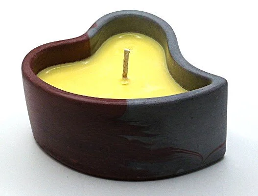 Heart-Shaped Leather Scent Candle