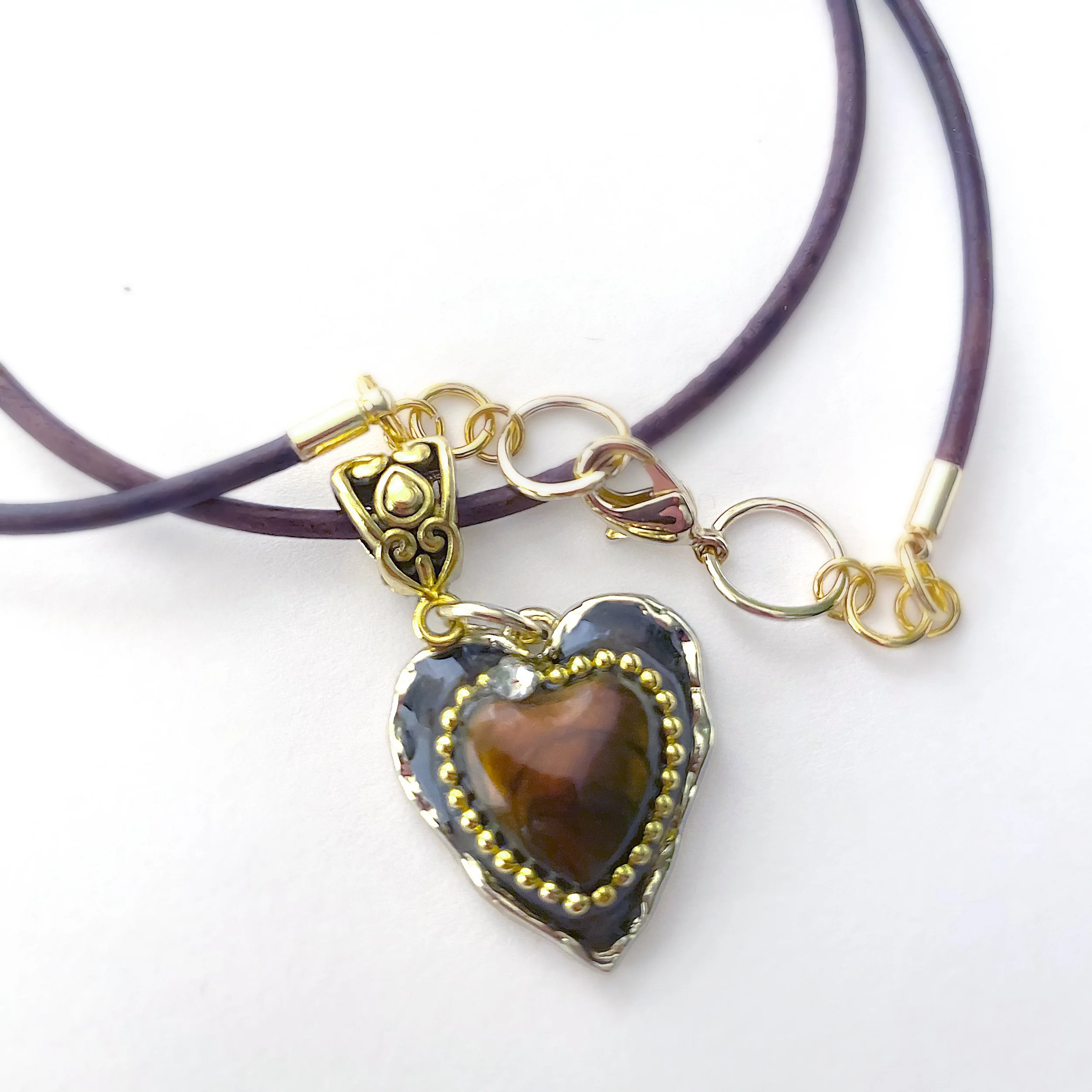 Eternal Double Heart Resin Pendant