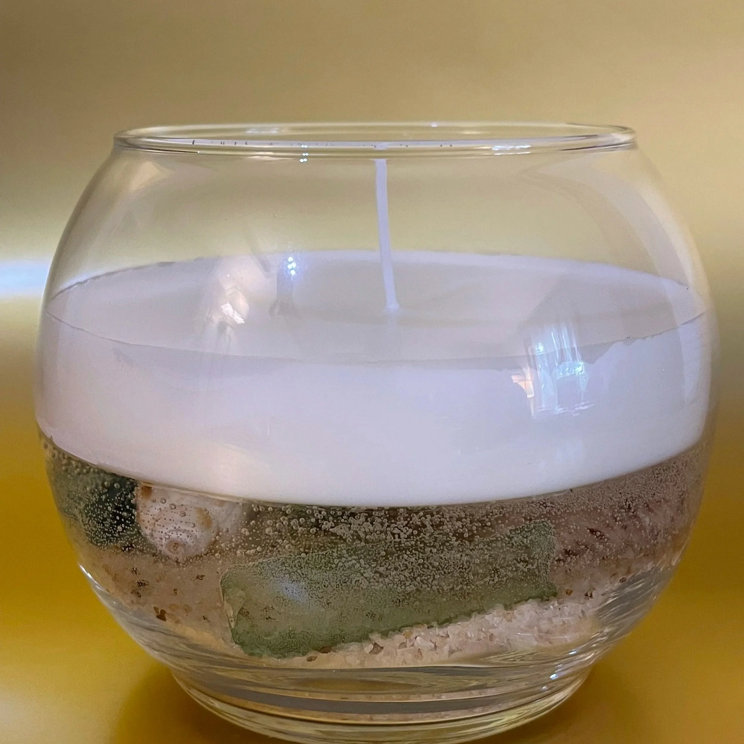 sorellas+beach+candle+home decor+handmade