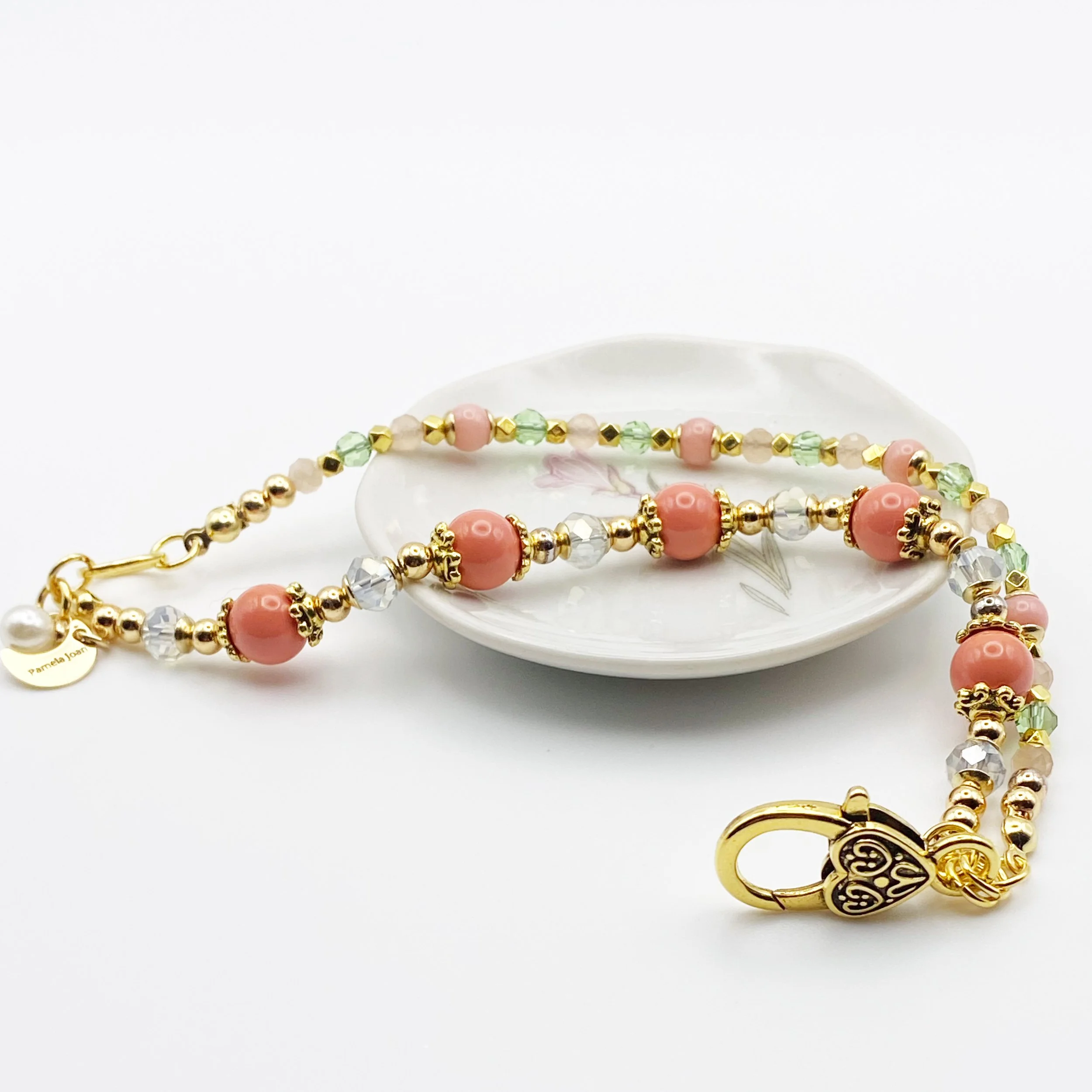 Coral Whisper Double-Strand Bracelet – "Pink Lagoon Dreams"