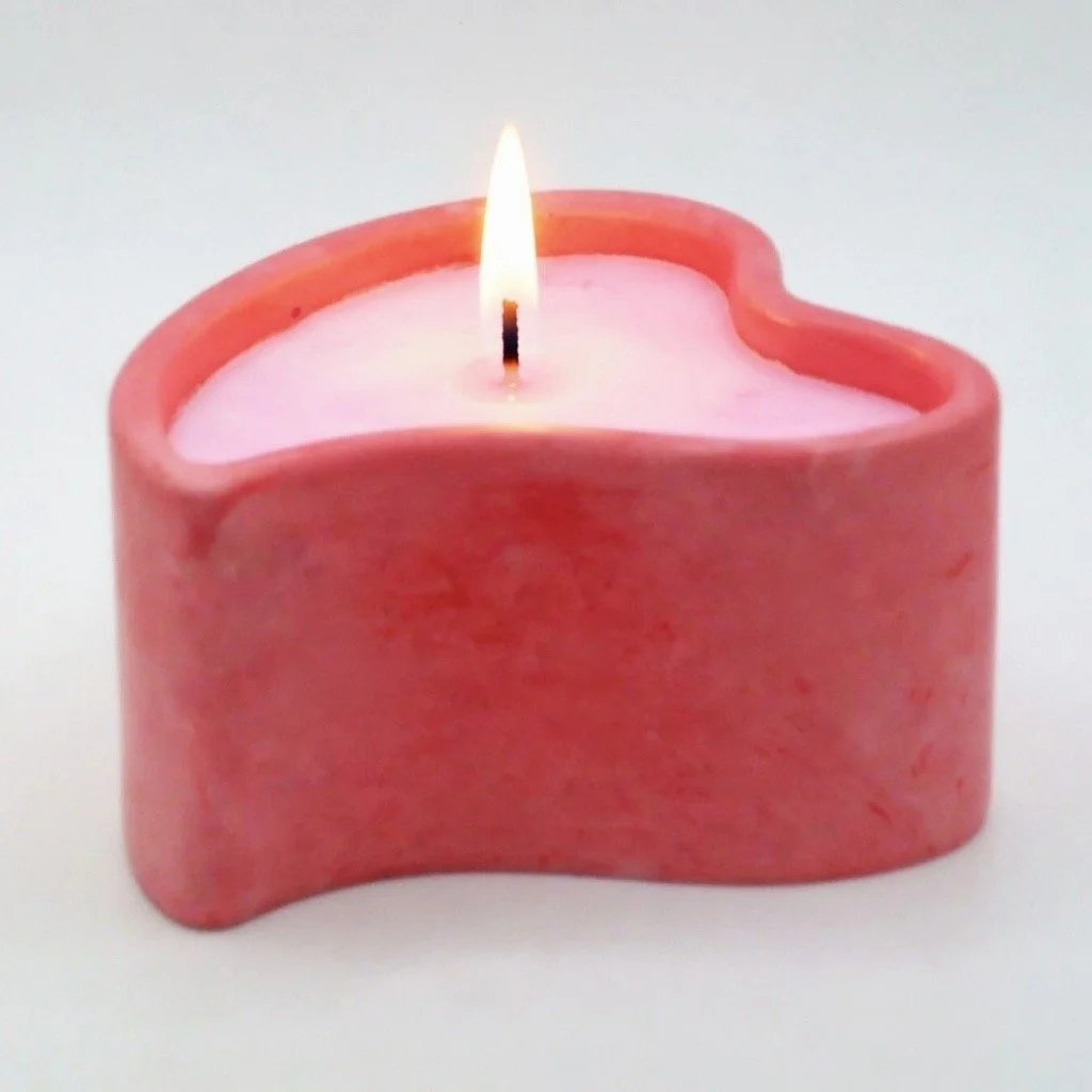 Wavy-Edge Heart Soy Wax Candle - Lavender & Vanilla