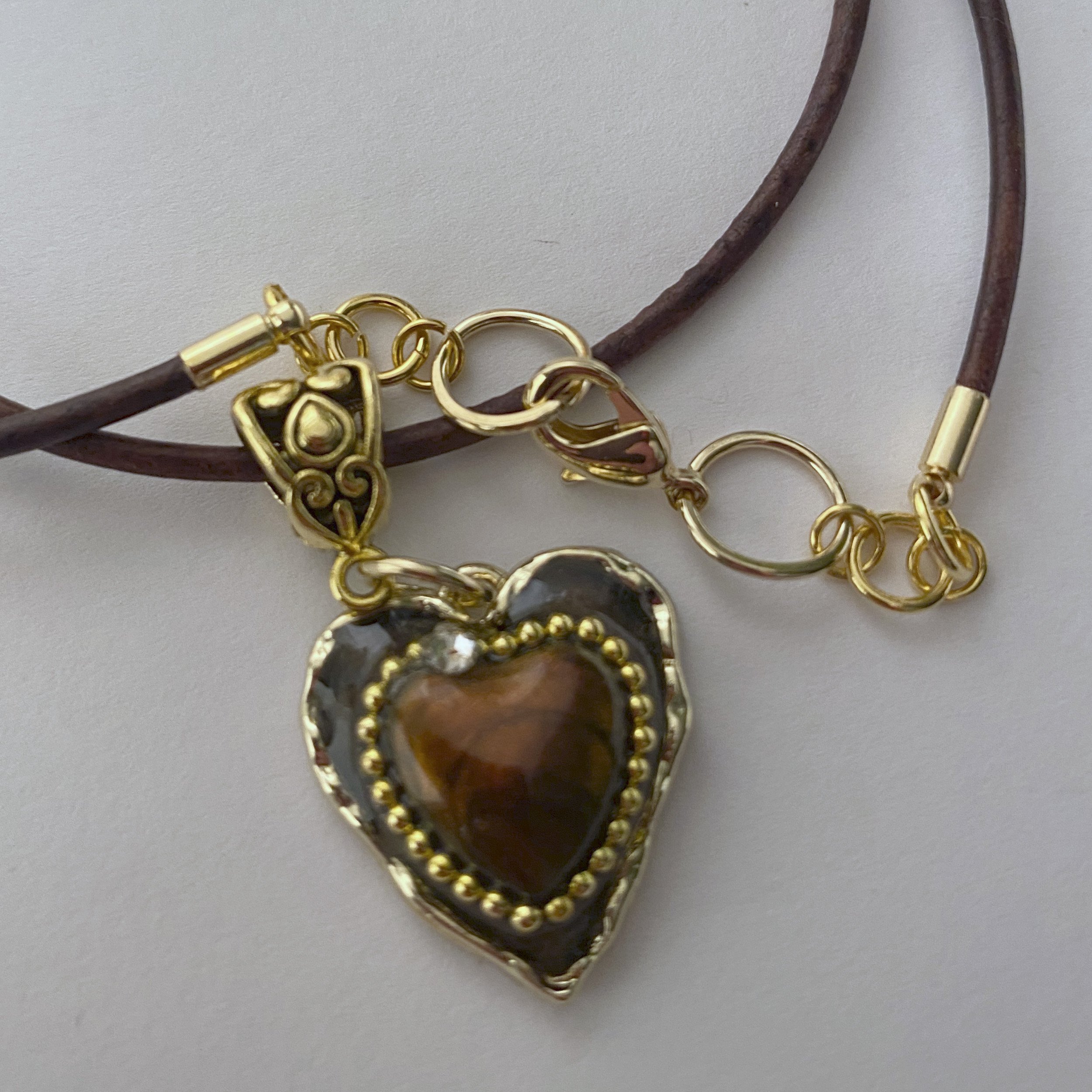 Eternal Double Heart Resin Pendant