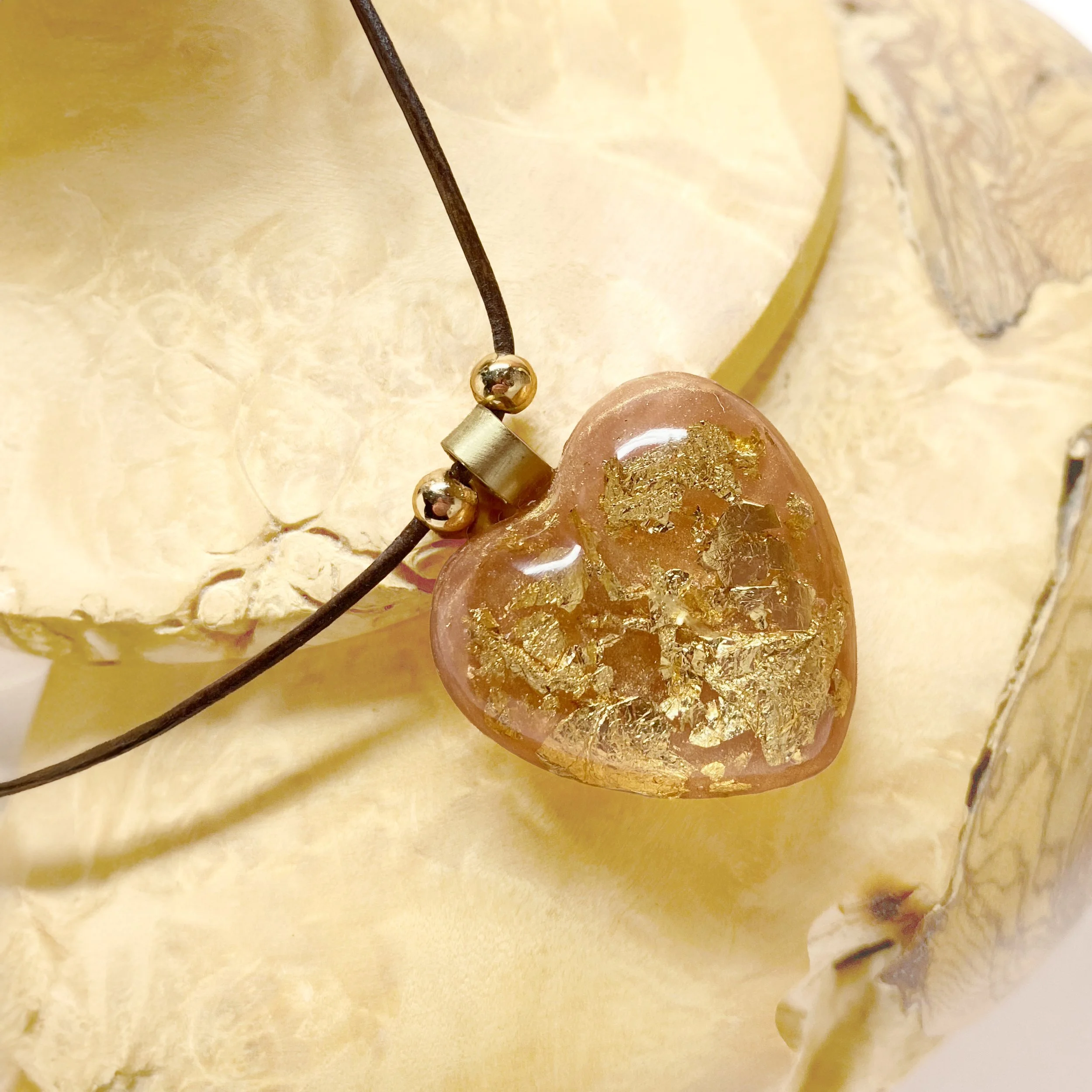 Golden Heart Ember Pendant