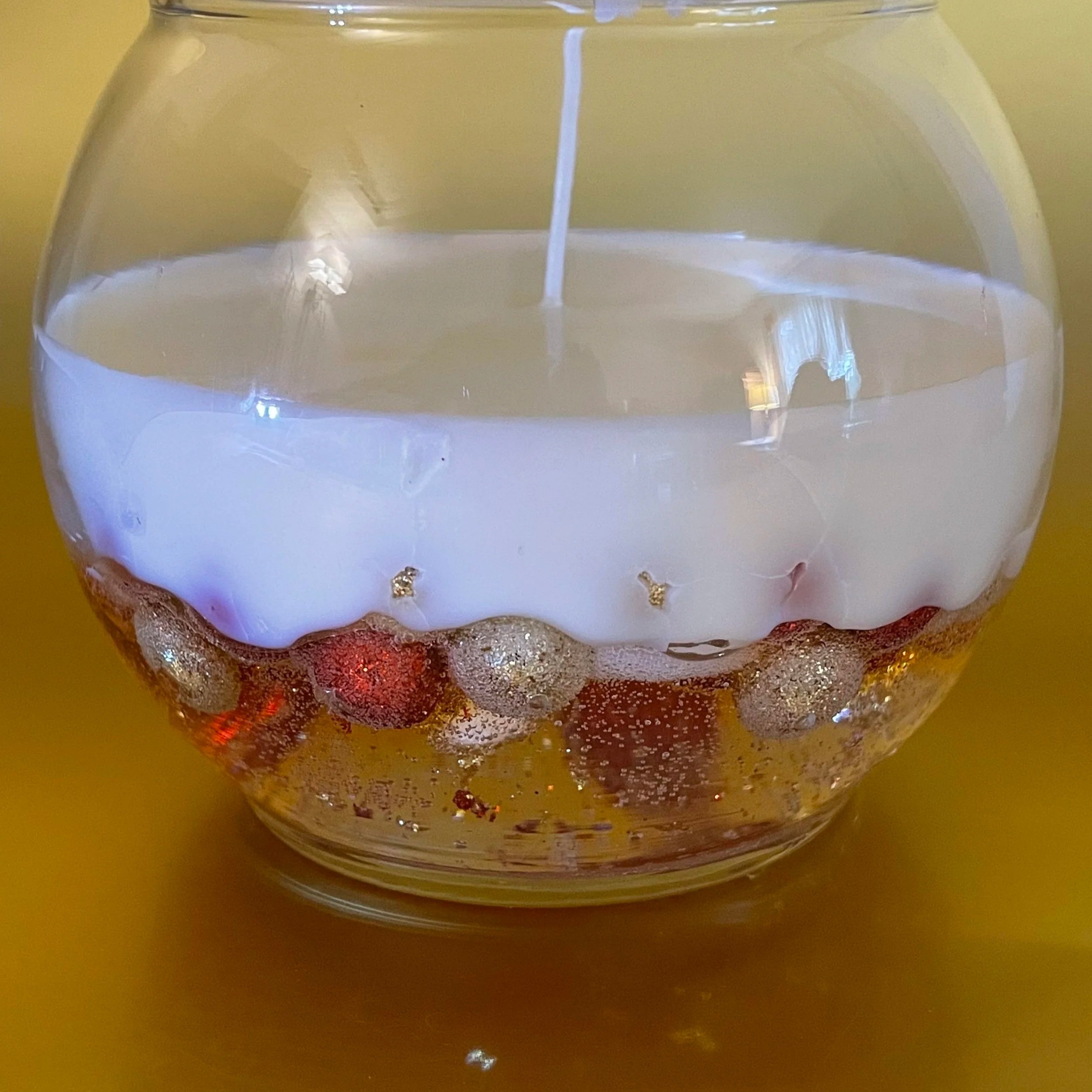 Enchanting Artisan Glass Bowl Candle