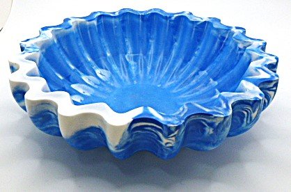 6" Diameter Eco Resin Marbled Catch-All Tray