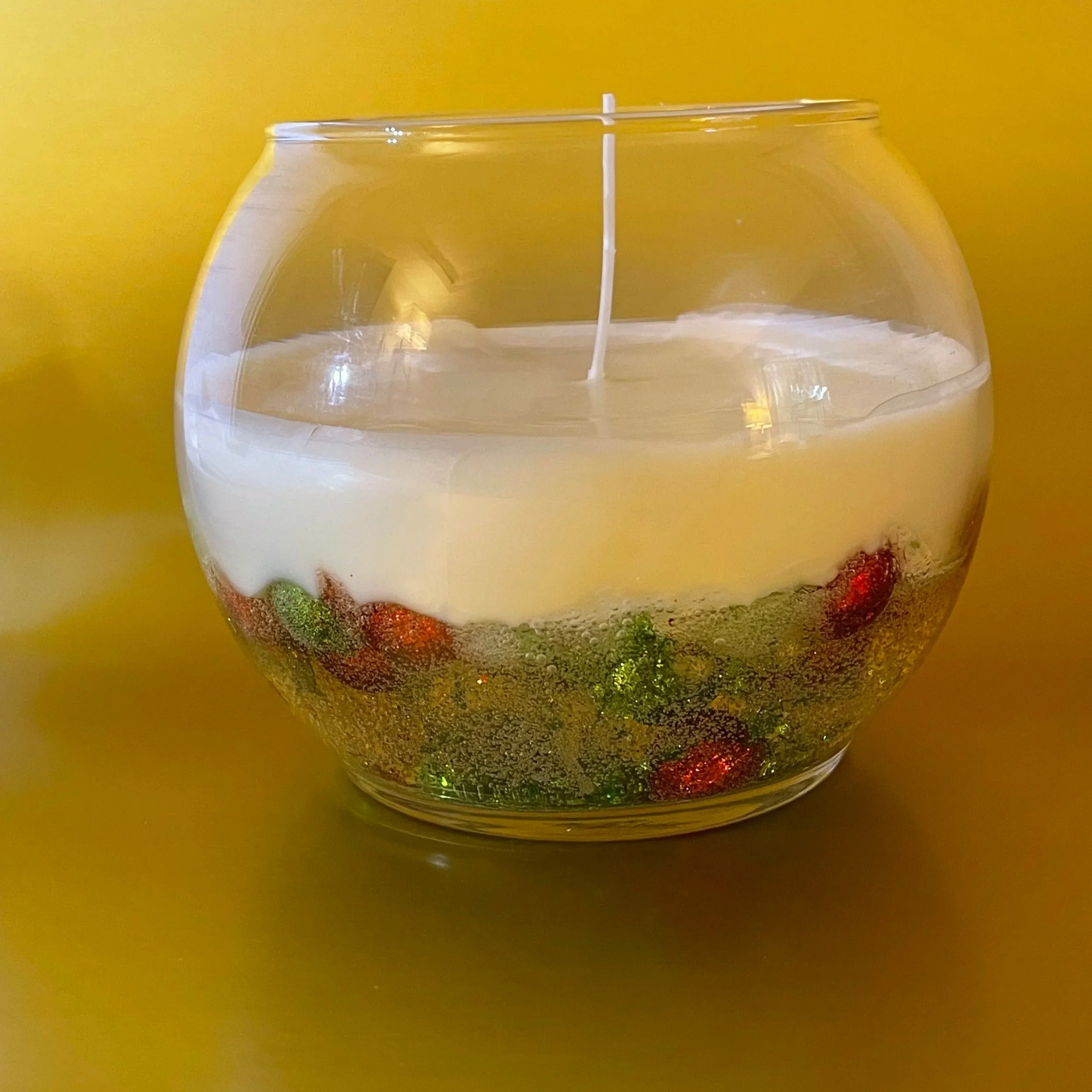 sorellas+christmas candle+home decor+handmade
