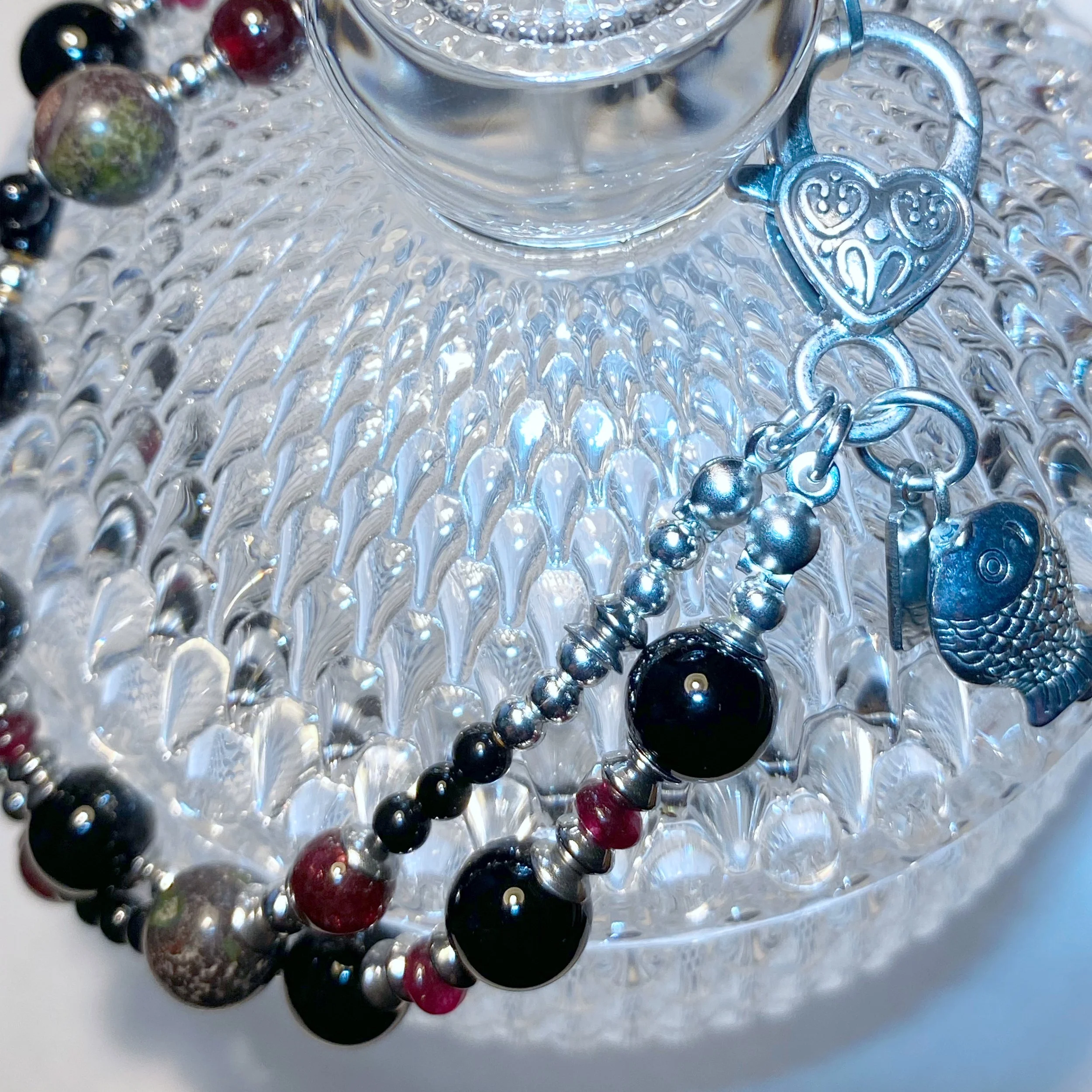 Midnight Dragon Double-Strand Bracelet – "Blood & Starlight"