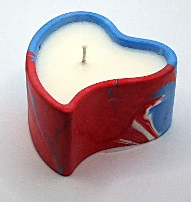 Patriotic Heart Soy Wax Candle