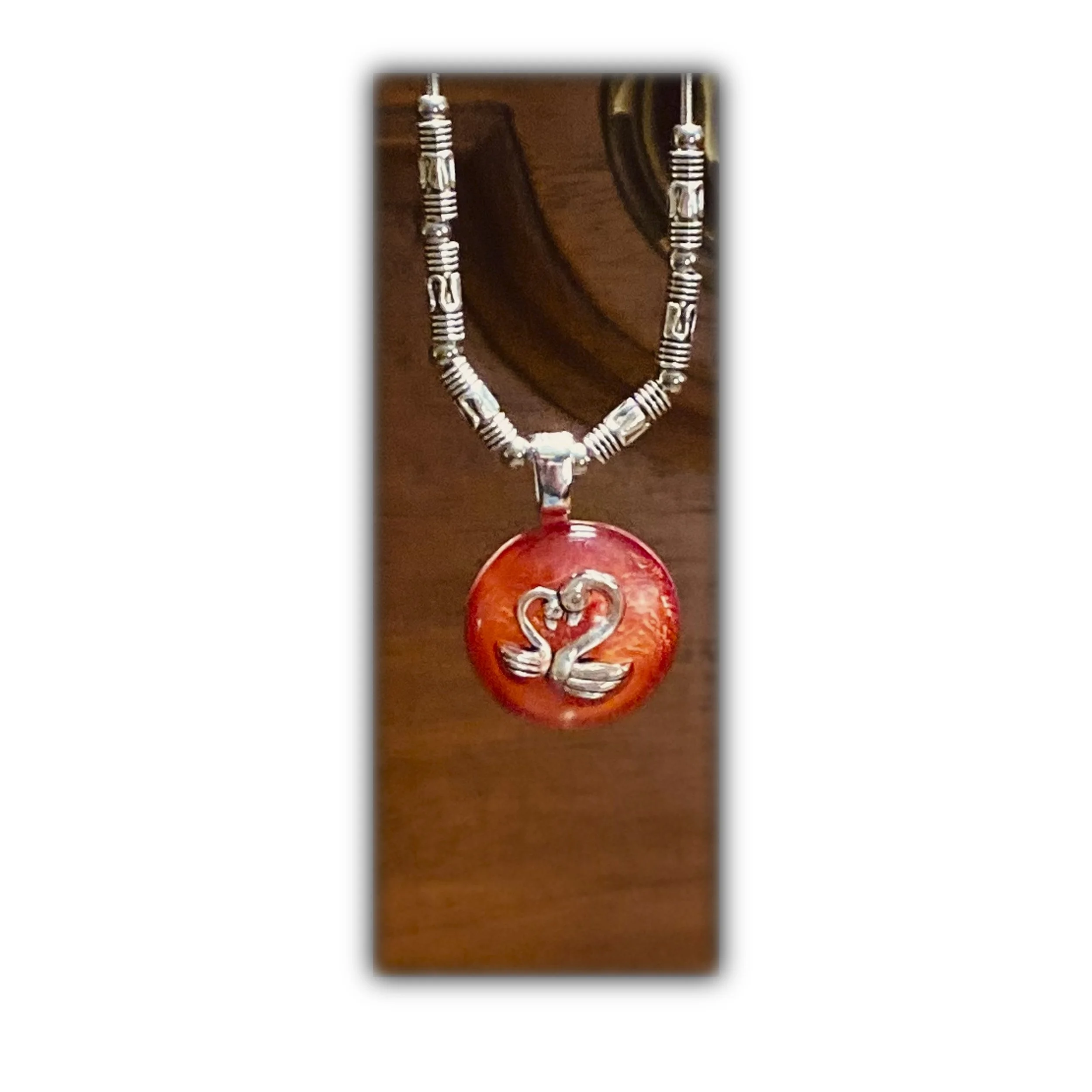 Exquisite Swan Pendant with Silver Accents