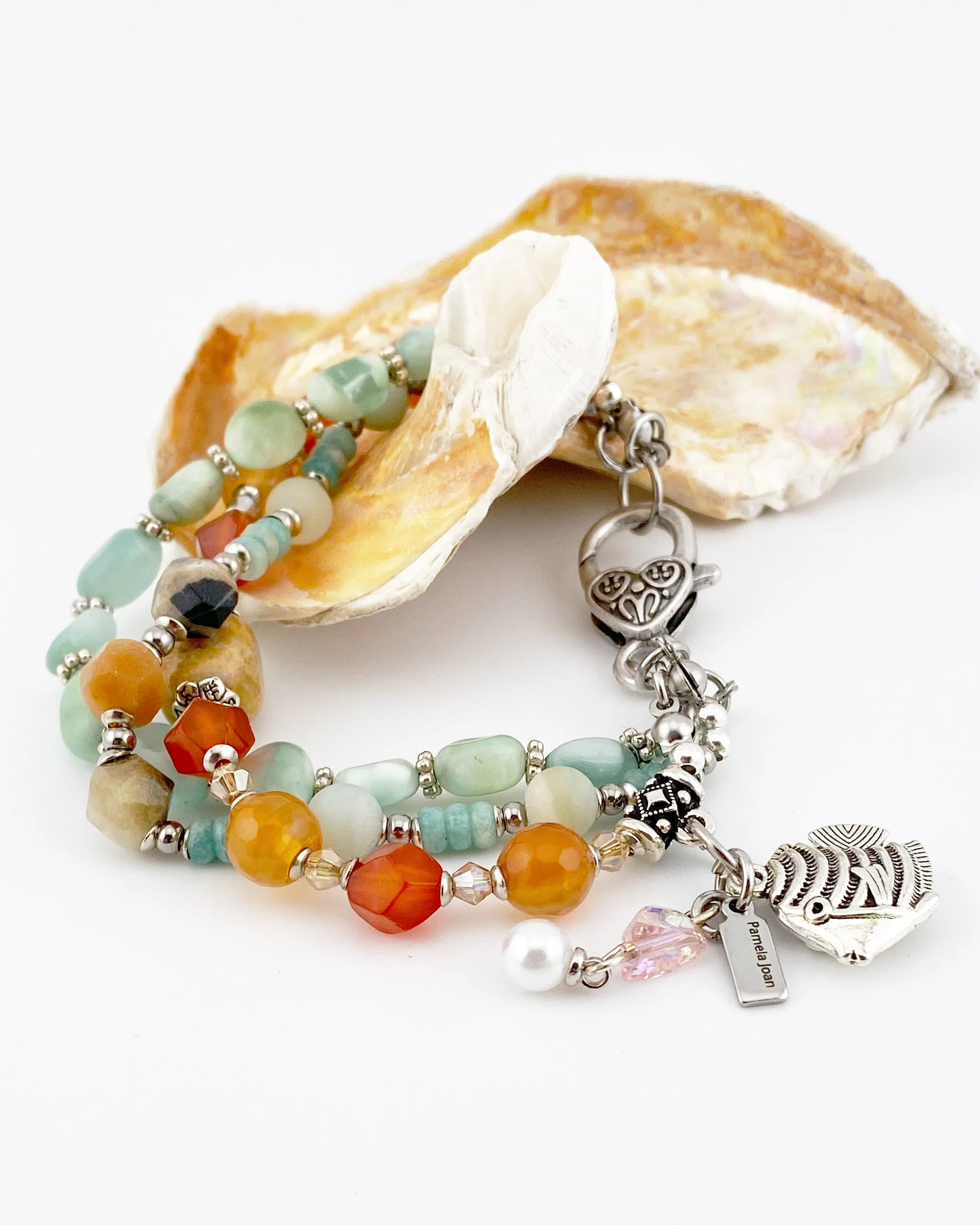 fossil coral angelite bracelet1.jpg