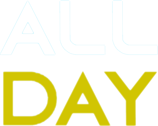 Text "ALL DAY" in stylized font