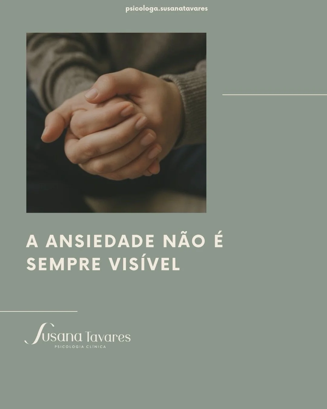 A ansiedade nem sempre interrompe a vida de forma &oacute;bvia.

Por vezes, instala-se de forma silenciosa e vai ocupando espa&ccedil;o no corpo, no pensamento, nas rela&ccedil;&otilde;es e no quotidiano.

Quando algu&eacute;m continua a trabalhar, a