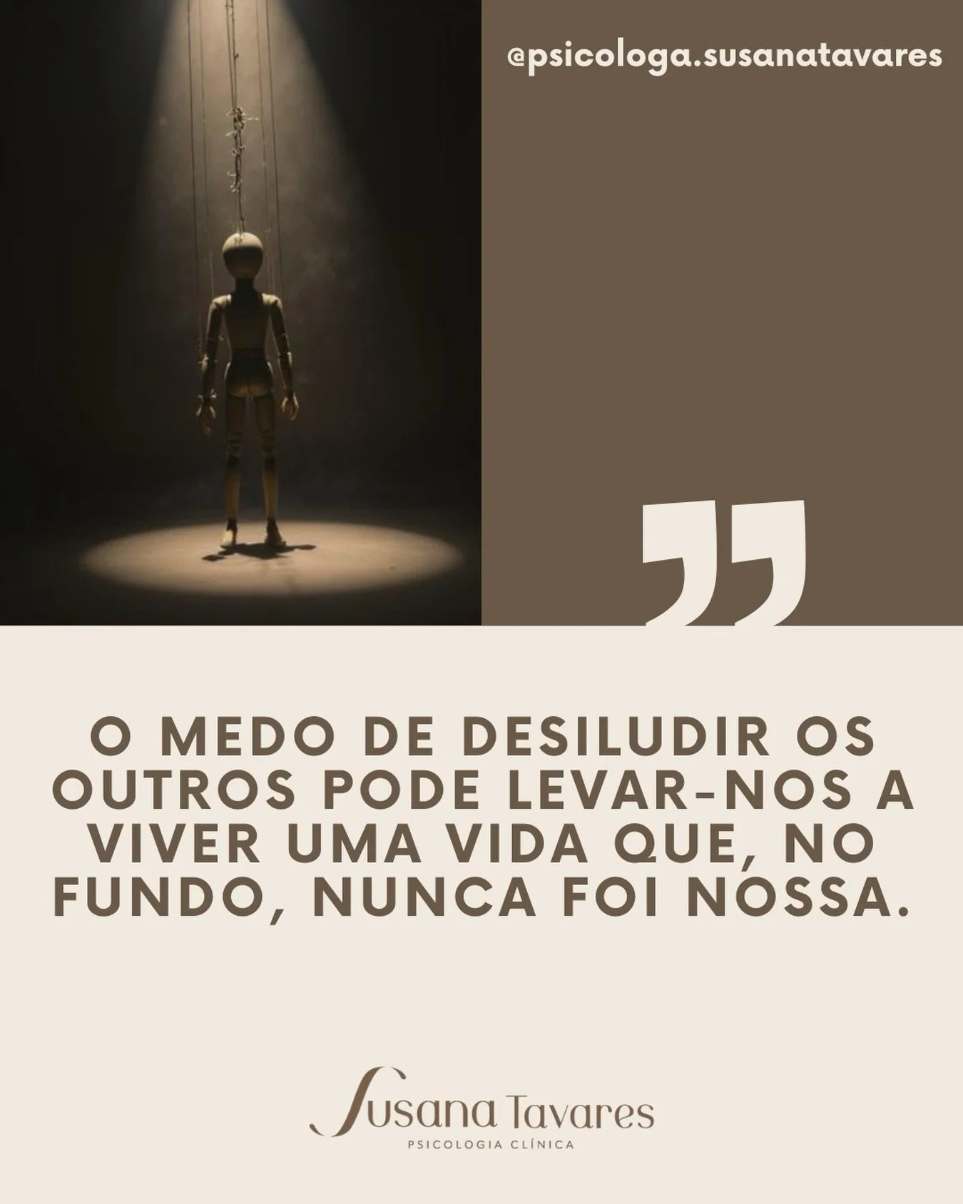 Do ponto de vista existencial, viver implica escolher. E escolher implica, inevitavelmente, suportar limites, perdas, conflitos e at&eacute; alguma culpa. O problema come&ccedil;a quando o medo de desiludir passa a comandar a vida. Quando deixamos de