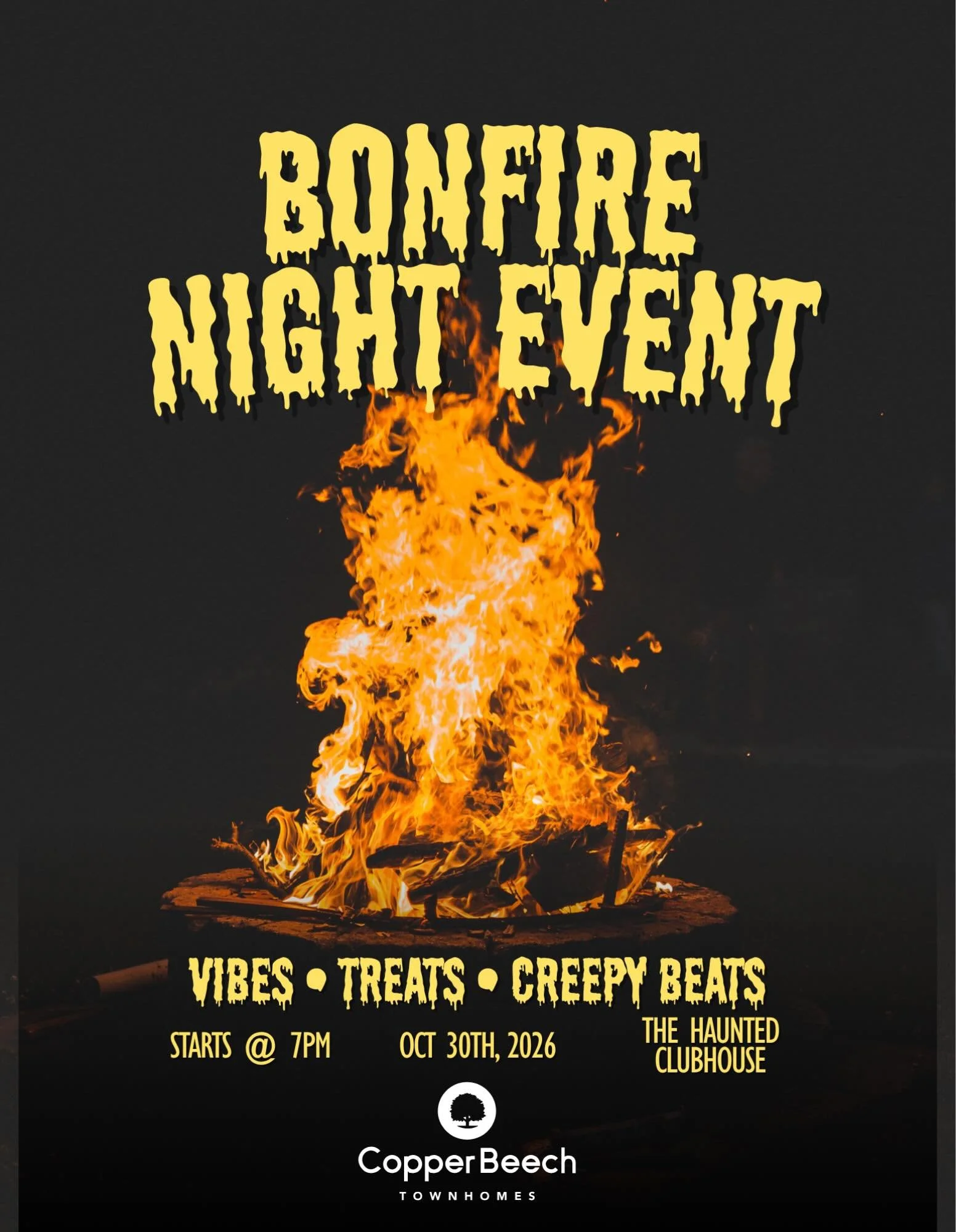 🔥🎃 COPPER BEECH, ARE YOU READY FOR BONFIRE NIGHT?! 🎃🔥

We&rsquo;re bringing the heat to Copper Beech! 👻🔥 Grab your friends, pull up, and get ready for a night full of 🔥 BONFIRES, 🍬 TREATS, 🎶 CREEPY BEATS, and ALL THE VIBES!

📅 October 30th,