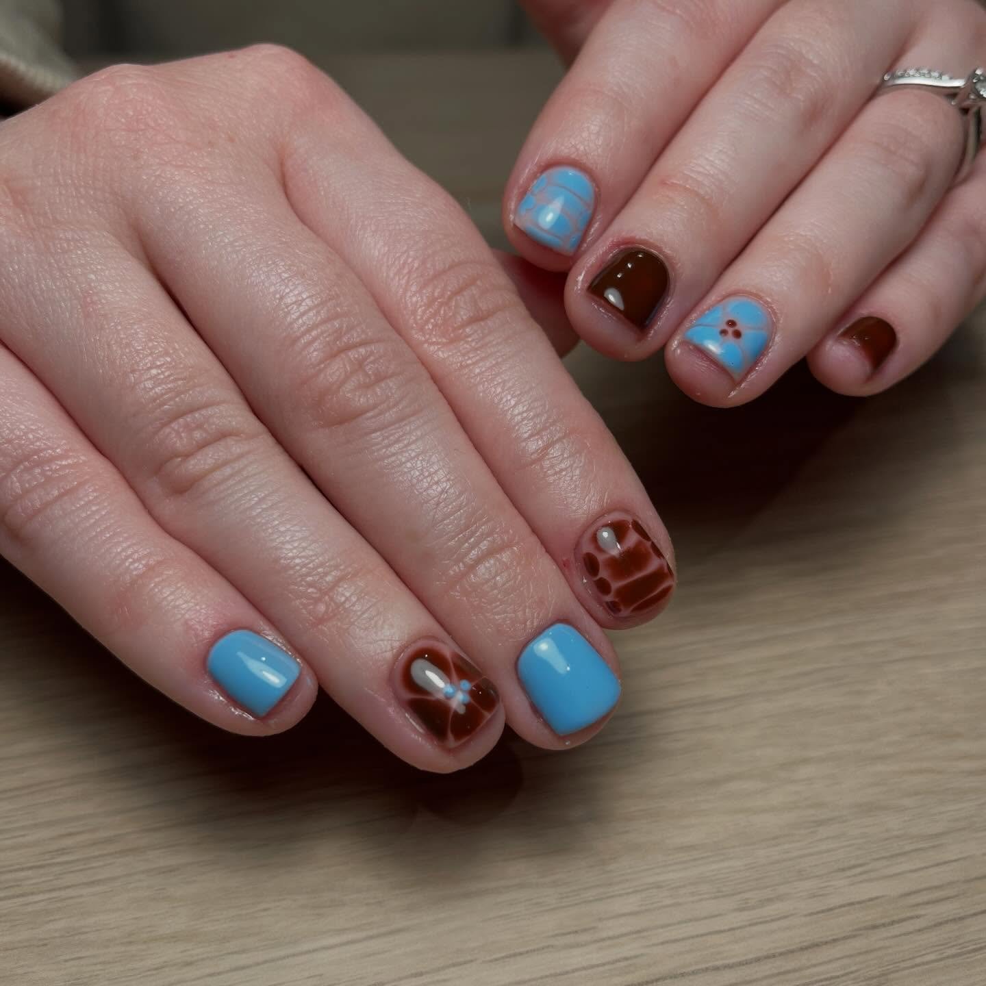 Chocolate &amp; sky vibes ☁️🍫✨

Using @the_gelbottle_inc 
Prep @officialnavyprofessional &amp; @lucypastorellitools_